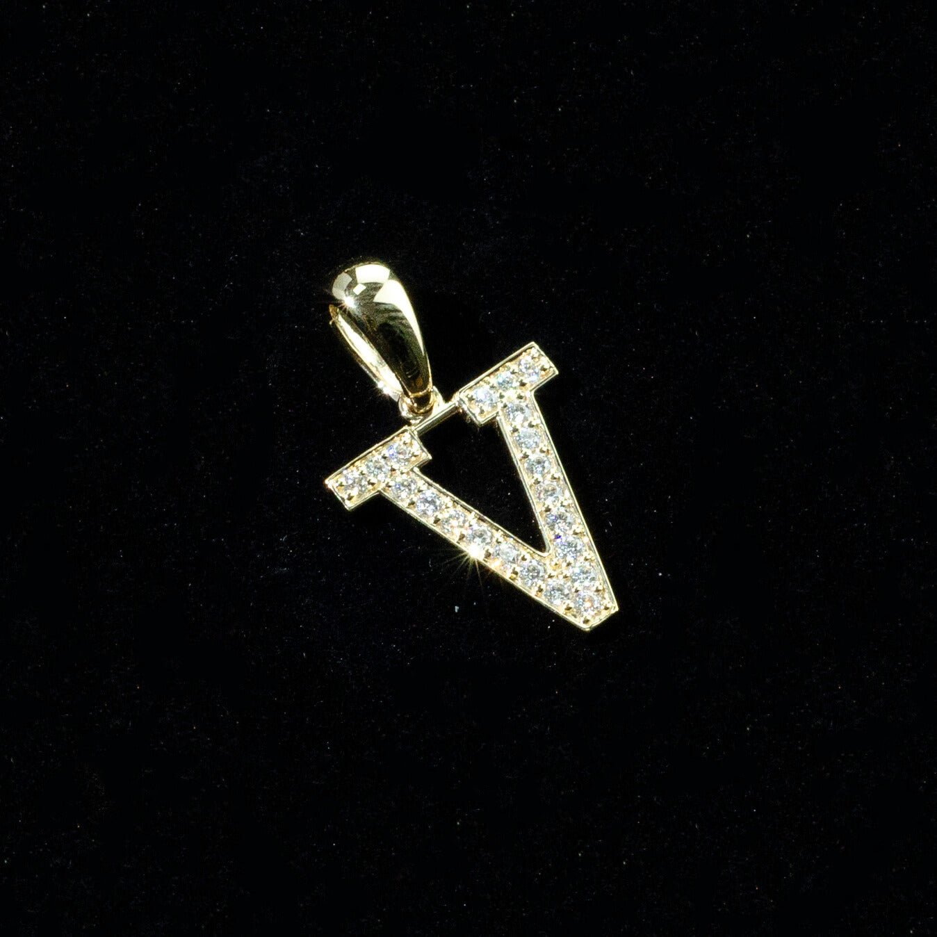 Custom A to Z Initial 925 Silver Moissanite Letter Pendant 1” Bornreal Jewelry - Bornreal Jewelry