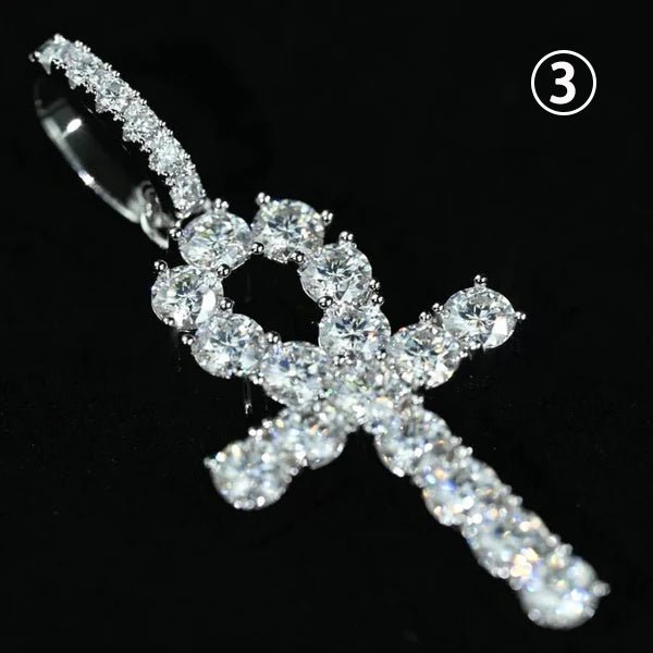 Pass Diamond Tester VVS 925 Moissanite Diamond Iced Out Christian Cross Pendant 1.5“